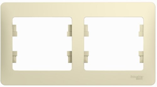 Рамка горизонтальная Systeme Electric Glossa 2-м. бежевый картинка